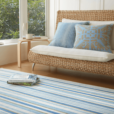 Phoenix French Blue Indoor/Outdoor Decorative Pillow - Our Boat House