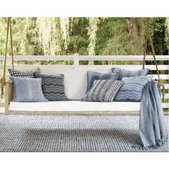 Phoenix Indigo Indoor/Outdoor Decorative Pillow - Our Boat House