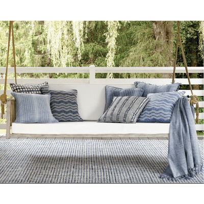 Phoenix Indigo Indoor/Outdoor Decorative Pillow - Our Boat House