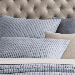 Pick Stitch Matlasse Coverlet Sham - Navy - Our Boat House