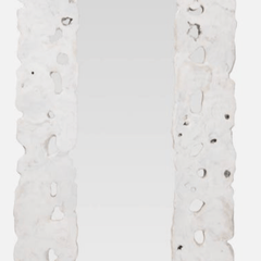 Pieter White Teak Mirror - Two Sizes - Our Boat House