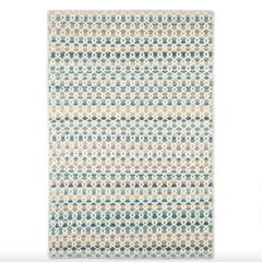 Poppy Blue Handwoven Wool Rug - Our Boat House