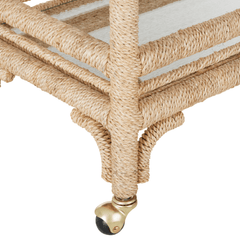 Portofino Abaca Rope Bar Cart - Our Boat House