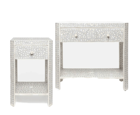 Prescott Inlay Bone Night Stands - Two Sizes - Our Boat House