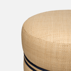 Quincy Raffia Stool - Two Colors - Our Boat House