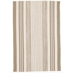 Quincy Stripe Handwoven Indoor/Outdoor Rug - Khaki - Our Boat House