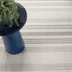 Quincy Stripe Handwoven Indoor/Outdoor Rug - Platinum - Our Boat House