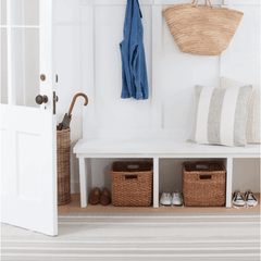 Quincy Stripe Handwoven Indoor/Outdoor Rug - Platinum - Our Boat House