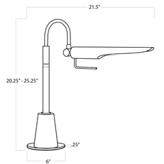 Raven Task Lamp - Brass - Our Boat House