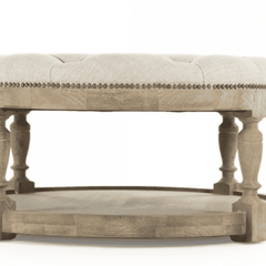 Redmond Tufted Round Cocktail Table - Our Boat House