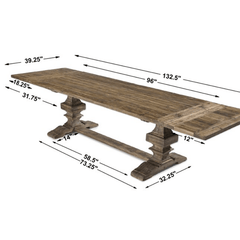 Remington Large Extension Recycled Wood Dining Table - Dark Honey - Our Boat House