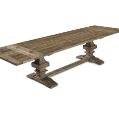 Remington Large Extension Recycled Wood Dining Table - Dark Honey - Our Boat House
