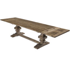 Remington Large Extension Recycled Wood Dining Table - Dark Honey - Our Boat House