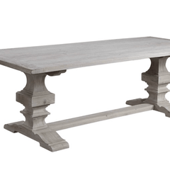 Remington Large Extension Recycled Wood Dining Table - White - Our Boat House