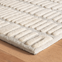 Roark Ivory Hand Tufted Wool Rug - Our Boat House