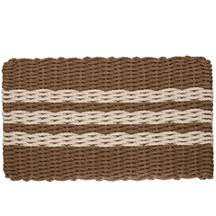 Rope Doormat - Beige & Palomino Farmhouse Stripe - Our Boat House
