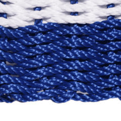 Rope Doormat - Blue & White Shoreline Stripe - Our Boat House