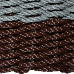 Rope Doormat - Brown & Bluestone Shoreline Stripe - Our Boat House