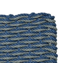 Rope Doormat - Federal Blue & Bluestone Wave - Our Boat House