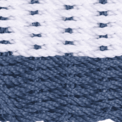Rope Doormat - Federal Blue & White Shoreline Stripe - Our Boat House