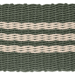 Rope Doormat - Fern & Palomino Farmhouse Stripe - Our Boat House