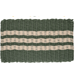 Rope Doormat - Fern & Palomino Farmhouse Stripe - Our Boat House