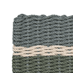 Rope Doormat - Seaglass Coastal Stripe - Our Boat House
