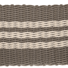 Rope Doormat - Taupe & Palomino Farmhouse Stripe - Our Boat House