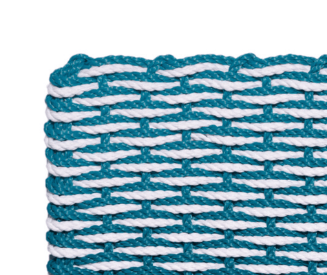 Rope Doormat - Teal & White Wave - Our Boat House