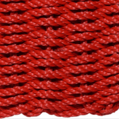 Rope Doormat - True Red Solid - Our Boat House