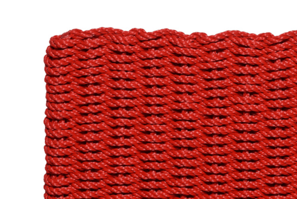 Rope Doormat - True Red Solid - Our Boat House