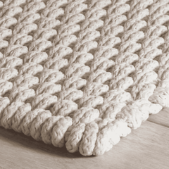 Rope Weave Indoor/Outdoor Rug - Ivory - Our Boat House