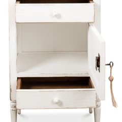 Rosalee Vintage Coastal Night Stand Two Tone Finish - Right Hinge - Our Boat House