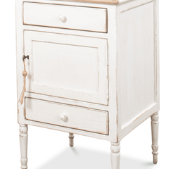 Rosalee Vintage Coastal Night Stand Two Tone Finish - Right Hinge - Our Boat House