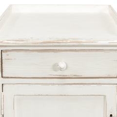 Rosalee Vintage Coastal Side Table - Left Hinge - Our Boat House