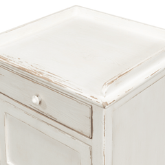 Rosalee Vintage Coastal Side Table - Left Hinge - Our Boat House