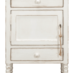 Rosalee Vintage Coastal Side Table - Left Hinge - Our Boat House