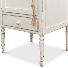 Rosalee Vintage Coastal Side Table - Left Hinge - Our Boat House