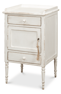 Rosalee Vintage Coastal Side Table - Left Hinge - Our Boat House