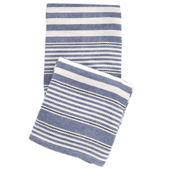 Rugby Stripe Denim Throw - Our Boat House