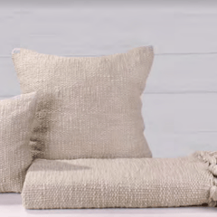 Rye Beach Throw Pillows & Throw - Cemento - Our Boat House