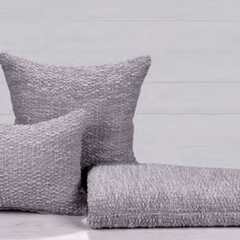 Rye Beach Throw Pillows & Throw - Grey - Our Boat House