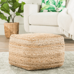 Sabal Jute Square Pouf - Our Boat House