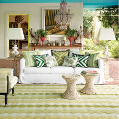 Safety Net Green Woven Wool Rug - Our Boat House