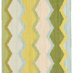 Safety Net Green Woven Wool Rug - Our Boat House