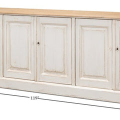 Saint Maarten Whitewash Six - Door Sideboard - Our Boat House