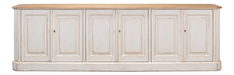 Saint Maarten Whitewash Six - Door Sideboard - Our Boat House