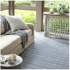 Samson Navy Handwoven Indoor/Outdoor Rug - Our Boat House