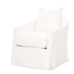 Santa Monica Slipcovered Swivel Chair - Our Boat House