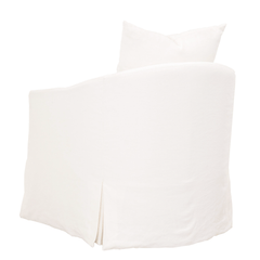 Santa Monica Slipcovered Swivel Chair - Our Boat House